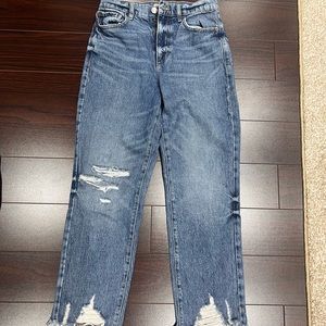 ** SOLD ** GARAGE “VINTAGE STRAIGHT JEANS” SIZE 3 MEDIUM DISTRESSED